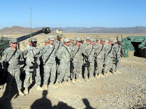 U.S. Army Soldiers From Battery B, 4th Battalion Of The 320th Field ...