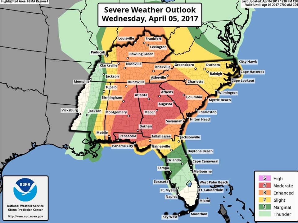 Enhanced Risk of Severe Thunderstorms across ClarksvilleMontgomery