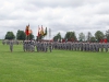 Soldiers with the 101st Sustainment Brigade, 101st Airborne Division (Air Assault), stand at attention during a change of command ceremony between Col. Charles R. Hamilton, outgoing commander of the 101st Sustainment Brigade and Col. Kimberly J. Daub, incoming commander, June 10, 2014, at Fort Campbell, Ky. (U.S. Army photo by Sgt. Sinthia Rosario, 101st Sustainment Brigade Public Affairs)