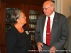 Inga Filippo speaking with General Wendell Gilbert