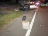 Toyota Corolla that crashed on Ashland City Road early Tuesday Morning. (Photo by CPD-Jim Knoll)