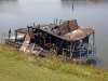 Houseboat named “Dream Catcher” caught fire at the Clarksville Marina.