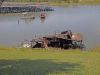 Houseboat named “Dream Catcher” caught fire at the Clarksville Marina.