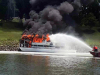 Clarksville Fire and Rescue put out the fire on the houseboat named “Dream Catcher”.