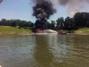 Clarksville Fire and Rescue put out the fire on the houseboat named “Dream Catcher”.