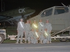 OH-58D Kiowa Warrior mechanics with B Company, 96th Aviation Support Battalion, 101st Airborne Division (Air Assault,) pose for a photo before taking an AH-1F Cobra helicopter to a maintenance hangar at Fort Campbell, Ky., July 31, 2013. The helicopter is being refurbished to be put on display in a park across the street from the Don F. Pratt Museum. (U.S. Army photo by Sgt. Duncan Brennan, 101st CAB Public Affairs)