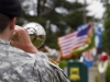 A bugler with the 716th Military Police Battalion, 101st sustainment Brigade, 101st Airborne Division, plays Taps at a Memorial Day ceremony at the Don F. Pratt Memorial Museum’s memorial park on Fort Campbell, Ky. May 21, 2015. (Sgt. 1st Class Mary Rose Mittlesteadt, 101st Sustainment Brigade, 101st Airborne Division (Air Assault) Public Affairs)