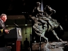 Lt. Gen. John Mulholland, commander of the U.S. Army Special Operations Command and former commander of Task Force Dagger, addresses the audience during the dedication and unveiling ceremony for the De Oppresso Liber statue at the Winter Garden Hall in Two World Financial Center near Ground Zero, Nov. 11th, 2011. (Photo courtesy of Staff Sgt. Andrew Jacob)