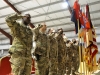  The official party for the Task Force Taskmaster NCO Induction Ceremony, 426th Brigade Support Battalion, 1st Brigade Combat Team, 101st Airborne Division, renders a salute to the colors during the playing of the National Anthem at Jalalabad Airfield, Afghanistan, Feb. 6, 2013. (U.S. Army photo by Sgt. 1st Class John D. Brown, Task Force 1-101 PAO)