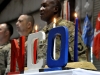 Company 1st Sgts. From Task Force Taskmaster, 426th Brigade Support Battalion, 1st Brigade Combat Team, 101st Airborne Division, recite the Creed of the Noncommissioned Officer during an NCO Induction Ceremony at Jalalabad Airfield, Afghanistan, Feb. 6, 2013. (U.S. Army photo by Sgt. 1st Class John D. Brown, Task Force 1-101 PAO)