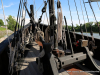 The Niña and Pinta are docked at Clarksville's McGregor Park