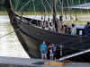 The Niña and Pinta are docked at Clarksville's McGregor Park