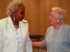 City Mayor Pro Tem Barbara E. Johnson chats with Conference Chairperson Patricia WInn