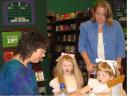 J. K. Rowlings (Cynthia Smith), Rebecca & Katie Smith with Miss Trelawney