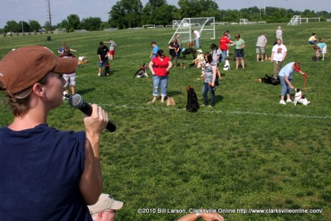 The doggie obedience class at Doggie Palooza on Saturday