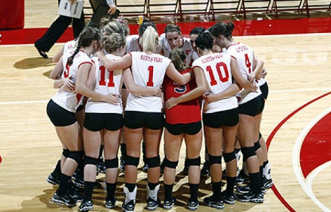 Austin Peay's volleyball team saw its recorded leveled at 1-1 with a loss to host Mississippi State, Friday night. - ( Courtesy: Lois Jones/Austin Peay )