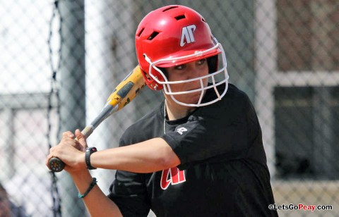 Junior Amy Mills drove in tying and winning runs versus Tennessee-Martin. (Austin Peay Sports Information)