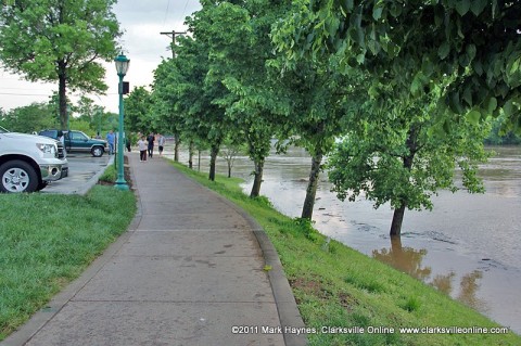 Cumberland River right behind Wendys on Riverside Drive Wednesday afternoon.