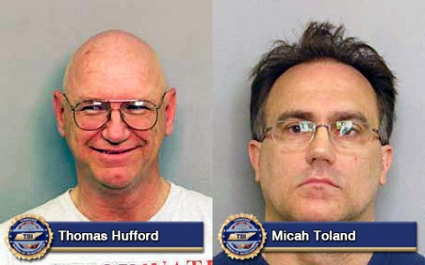 Thomas Hufford and Micah Toland were arrested by TBI agents for Exploting Minors and promoting prostitution.