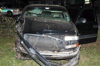 Chevy Tahoe crashed into a tree off Pembroke Road. (Photo by Officer John Reyes)