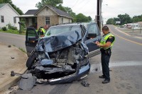 The 2003 Ford Expedition that collided with a 97 Ford F-150 on Madison Street