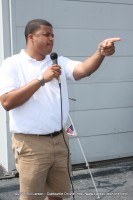 Clarksville City Councilman Nick Steward welcomes the attendees