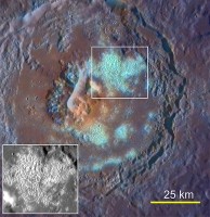 Another example of hollows in Tyagaraja, a crater 97 km in diameter. (Courtesy of Science/AAAS)