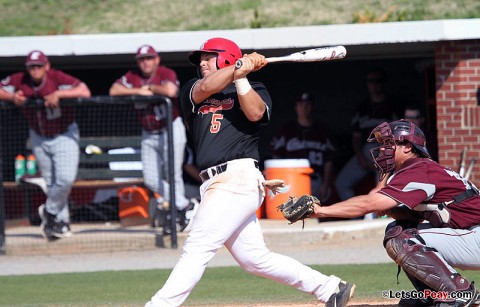 Senior third baseman Greg Bachman had three hits and six RBI in the Govs opening-day win against Illinois State. Austin Peay Men's Baseball. (Courtesy: Mateen Sidiq/Austin Peay)