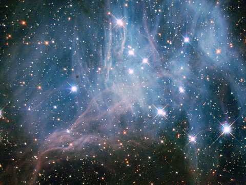 Large star formation in the Large Megellanic Cloud. (Credit: ESA/Hubble, NASA and D. A Gouliermis. Acknowledgement: Flickr user Eedresha Sturdivant)