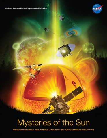 Cover from Mysteries of the Sun book. (Credit: NASA/Jenny Mottar)