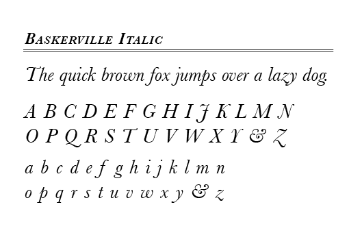 baskerville typeface design