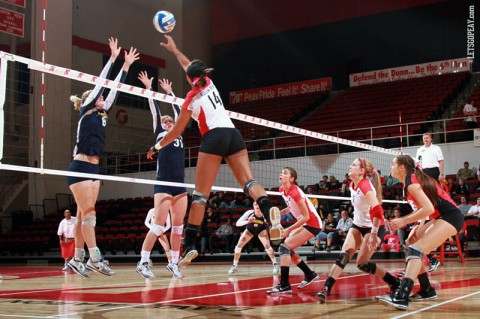 Austin Peay Women's Volleyball. (Courtesy: Brittney Sparn/APSU Sports Information)