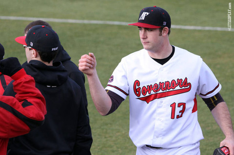 Starting pitcher Luke Ridenhour struck out seven batters over seven innings to win his Austin Peay debut, Friday, against Iowa. (Courtesy: Austin Peay Sports Information)
