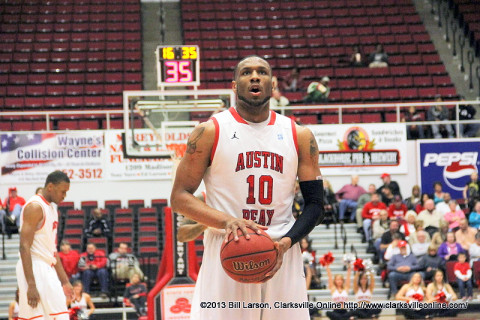 APSU's Will Triggs had 18 points and 11 rebounds in the game. Austin Peay Men's Basketball.