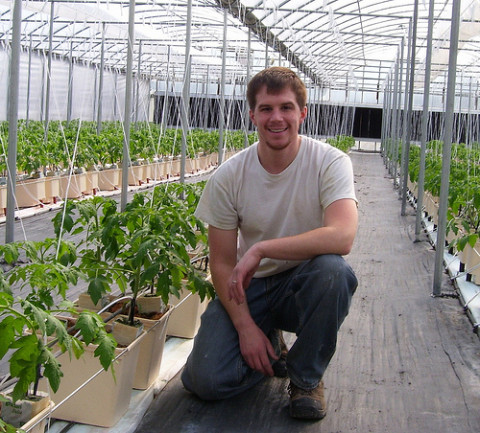 Chris Williams is the operator of a BrightFarms greenhouse in Yardley, Pa., that will provide fresh produce to a supermarket only a half a block away. 