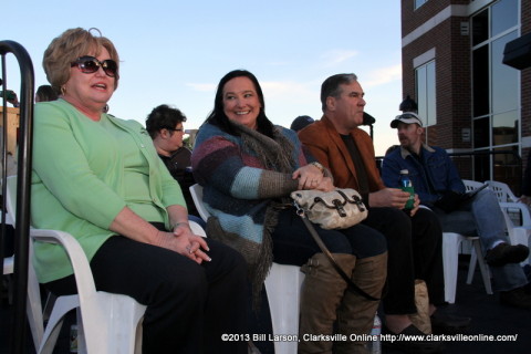 Montgomery County Mayor Carolyn Bowers waits to see JoDee Messina perform at the 2013 Rivers and Spires Festival