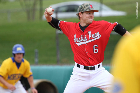 Junior starter Ryan Quick threw seven scoreless innings in the Govs victory at UT Martin, Sunday. (Courtesy: Brittney Sparn/APSU Sports Information)