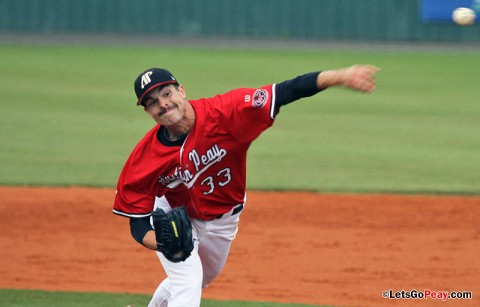 Jack Snodgrass, seen here pitching for the Austin Peay Govs, was named to the Eastern League All-Star Game for the second consecutive year. (APSU Sports Information)