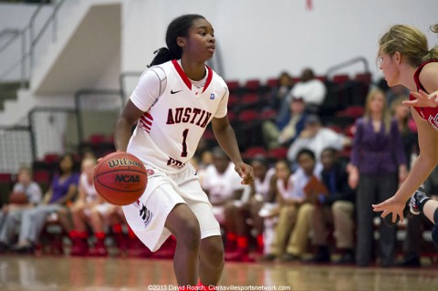 APSU's Sophomore Tiasha Gray has scored 20 points in each of her last three games. Austin Peay Women's Basketball hosts Murray State, Thursday night. (Clarksville Sports Network)