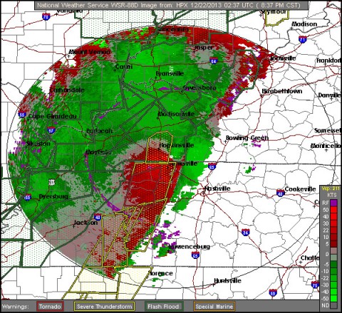 national weather service radar in motion