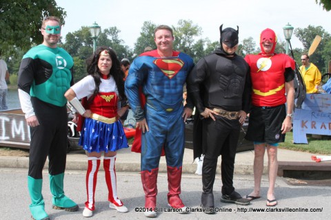 The crew of the Hall of Just Us, the Clarksville Mayor's boat. 