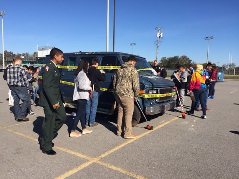 Clarksville Police help West Creek High School Academy of Criminal Justice and Homeland Security learn criminal justice in real world situations.