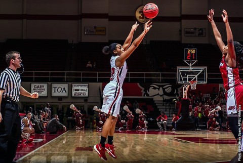 Austin Peay Women's Basketball get 61-59 win over Jacksonville State at the Dunn Center Thursday. (APSU Sports Information)