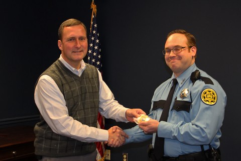 Montgomery County Sheriff John Fuson and officer Jeffrey Holland.