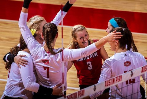 Austin Peay State University Volleyball team earns American Volleyball Coaches Association's Team Academic Award. (APSU Sports Information)