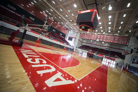 Austin Peay State University Dunn Center Basketball Court. (Taylor Slifko, APSU)
