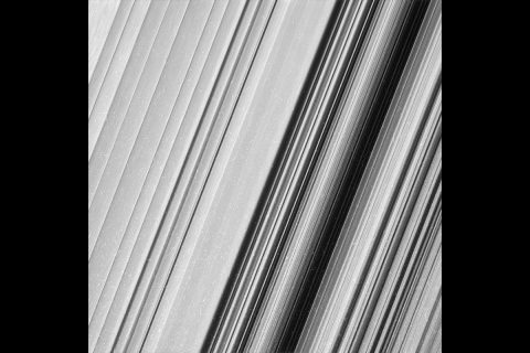 This image shows a region in Saturn's outer B ring. NASA's Cassini spacecraft viewed this area at a level of detail twice as high as it had ever been observed before. And from this view, it is clear that there are still finer details to uncover. (NASA/JPL-Caltech/Space Science Institute)