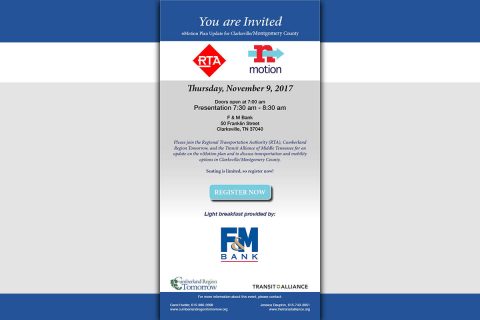 "Transit Talk" about the future of transportation in Middle Tennessee set for November 9th.