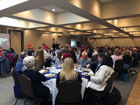 Blizzard attendees hear TnHTA Director of Tourism John Whisenant in Clarksville at the conference’s opening lunch session.