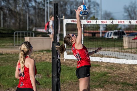 Austin Peay Beach Volleyball gets 3-2 win over Lincoln Memorial University then that afternoon, the Govs beat Huntingdon College 5-0. (APSU Sports Information)